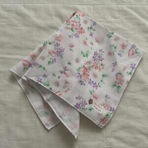 White ditsy floral print bandana 0751